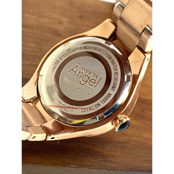 Invicta Women's Watch 28332 Angel Quartz Rose Gold Tone Stainless Steel 35mm - Picture 7 of 14